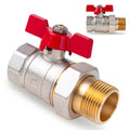 1" ball butterfly valve with choke and screw connection / internal + external thread
