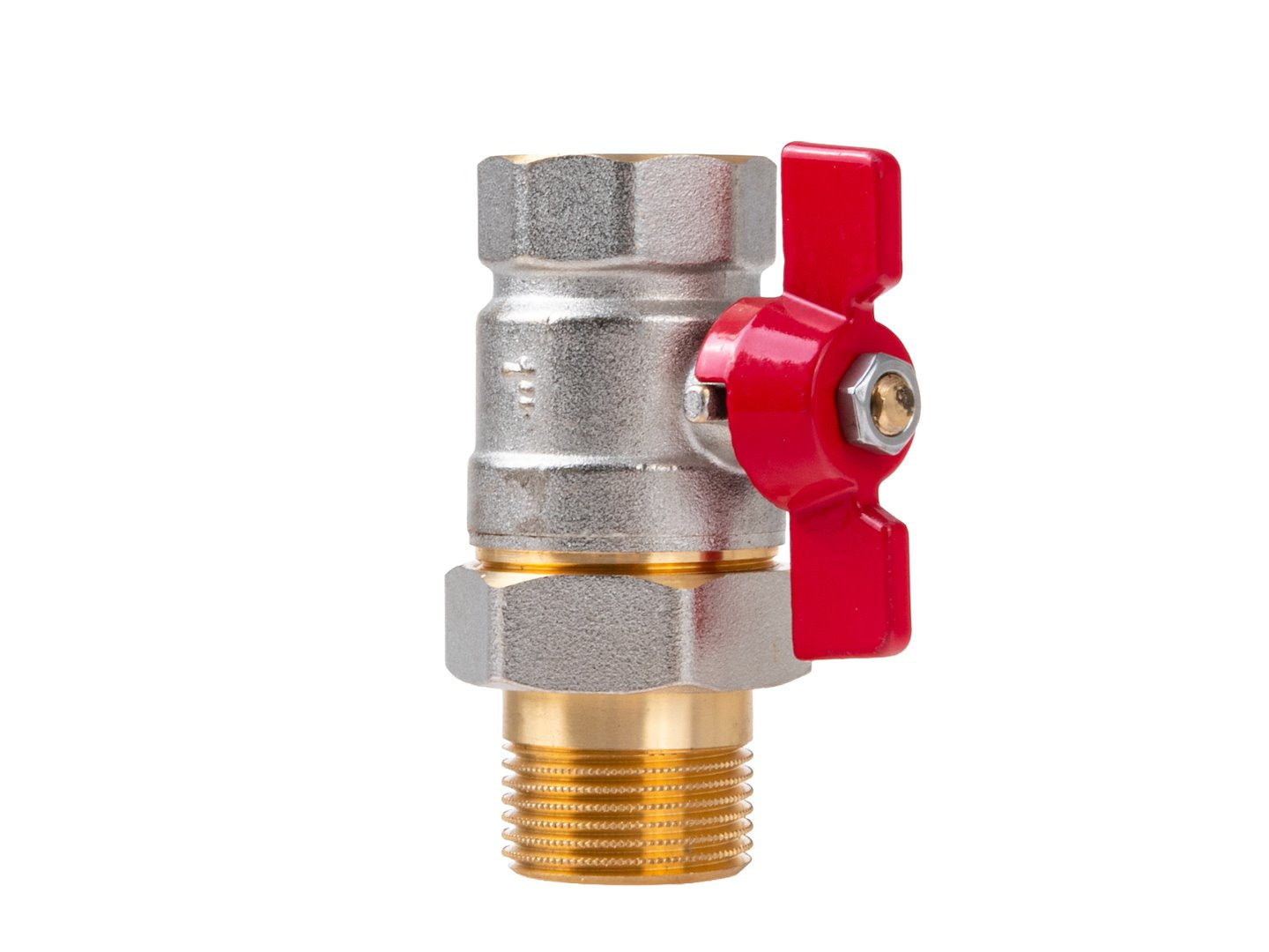 1" ball butterfly valve with choke and screw connection / internal + external thread