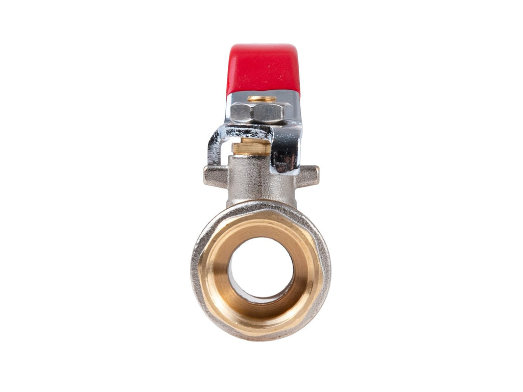 1/2" ball valve with choke — internal+internal thread