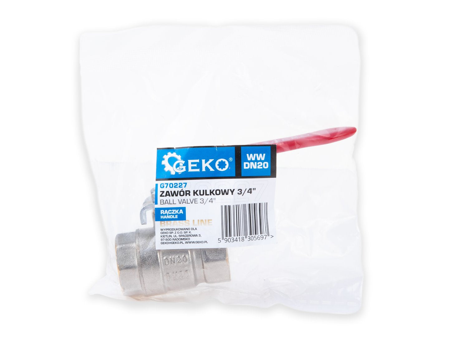 3/4" ball valve with choke (internal thread / internal thread)