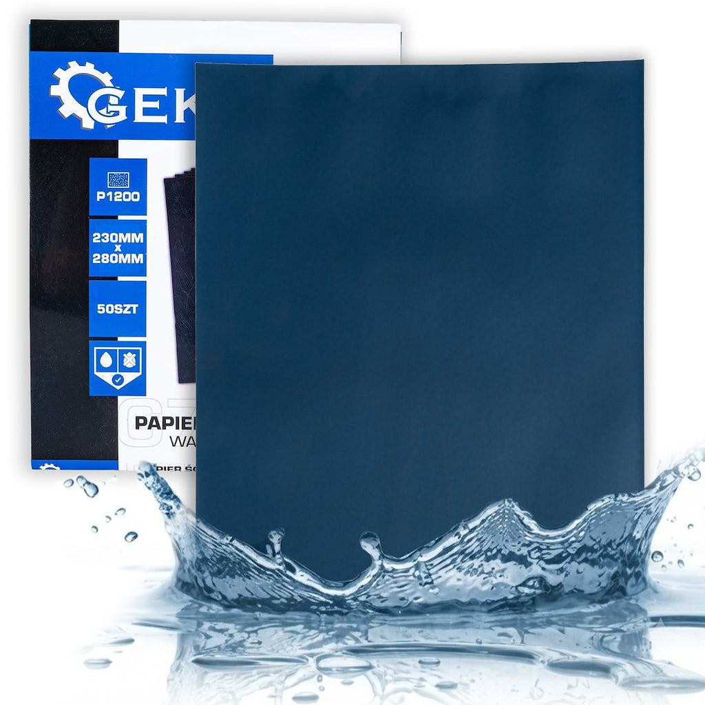 Waterproof sandpaper – sheet 230 × 280 mm P1200 – Pack of 50