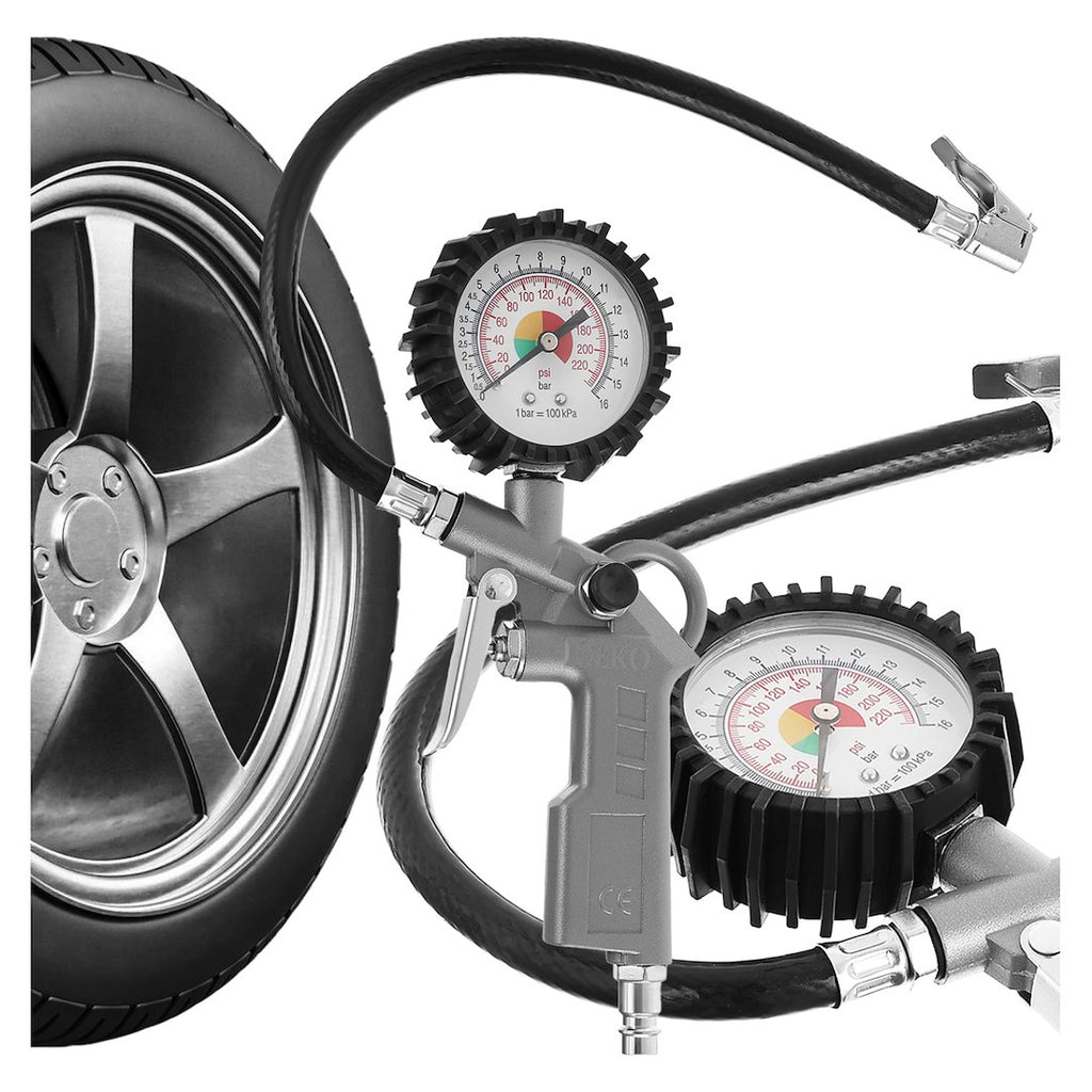 Pistol-grip Tire Inflator with Gauge