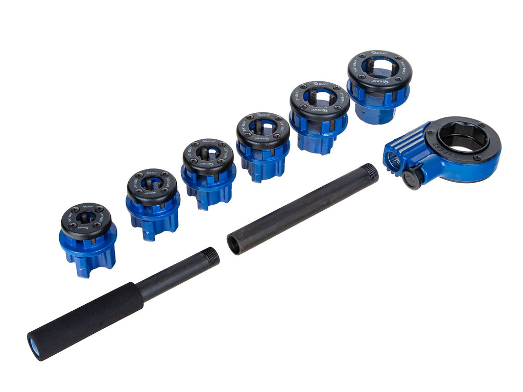 Hand Pipe Threading Set – 6-piece, 1/4"-5/4"