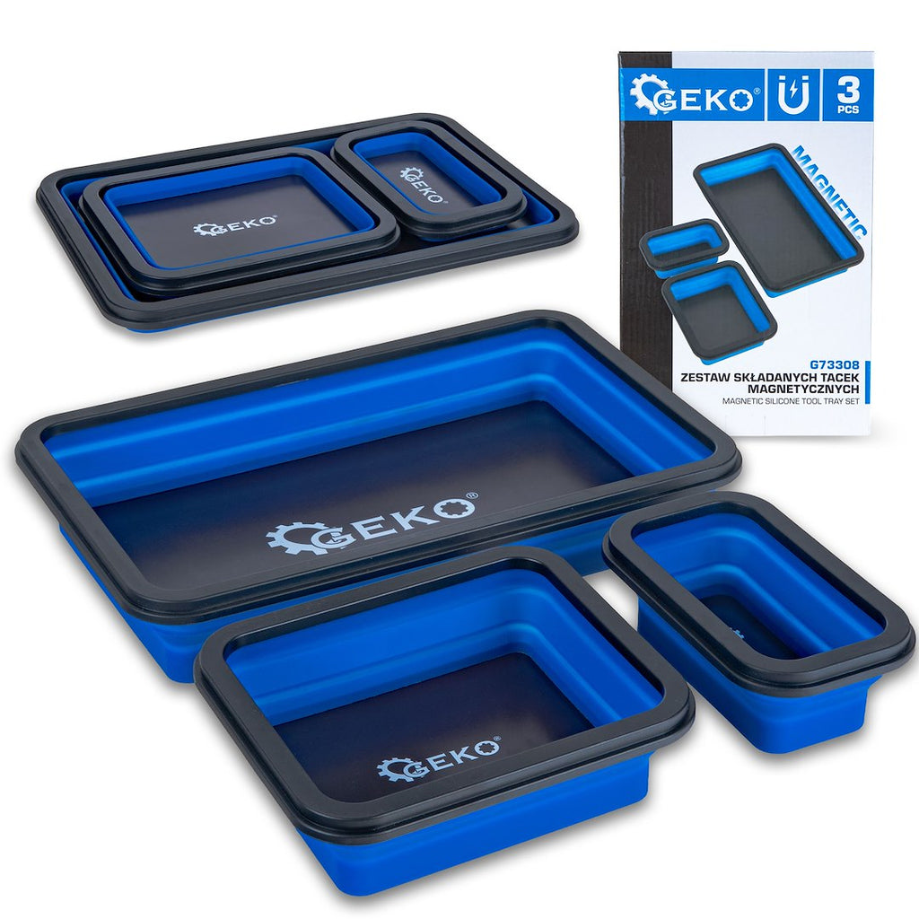 3-Piece Magnetic Silicone Tool Tray Set