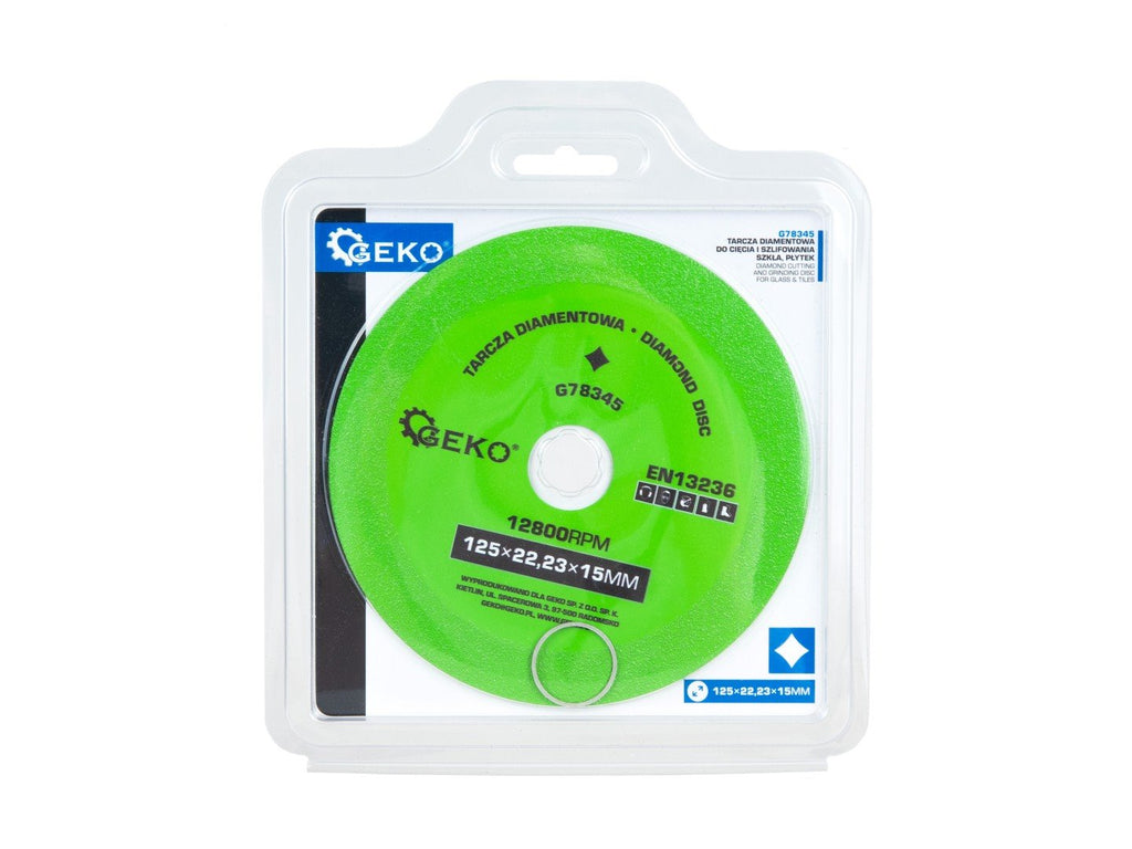 Diamond Cutting and Grinding Disc for Glass and Tiles 125 x 22.23 x 15 mm