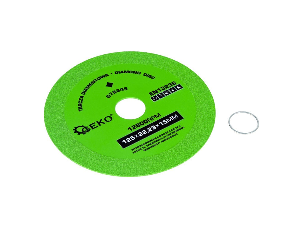 Diamond Cutting and Grinding Disc for Glass and Tiles 125 x 22.23 x 15 mm
