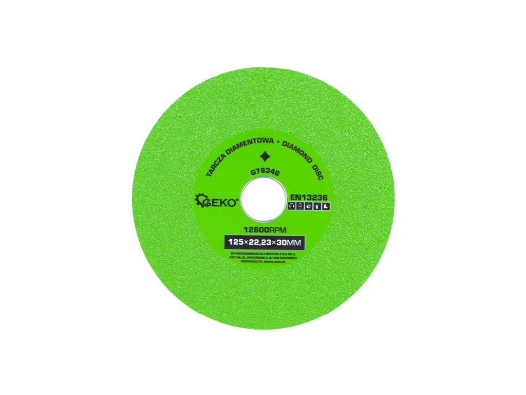 Diamond Cutting and Grinding Disc for Glass & Tiles 125 × 22.23 × 30 mm