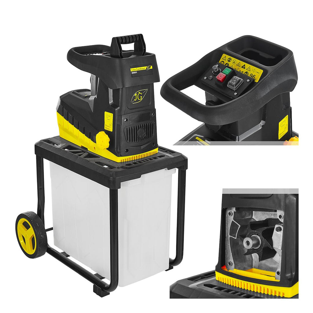 Silent Roller Garden Shredder with Collection Box 45 mm - 60 L