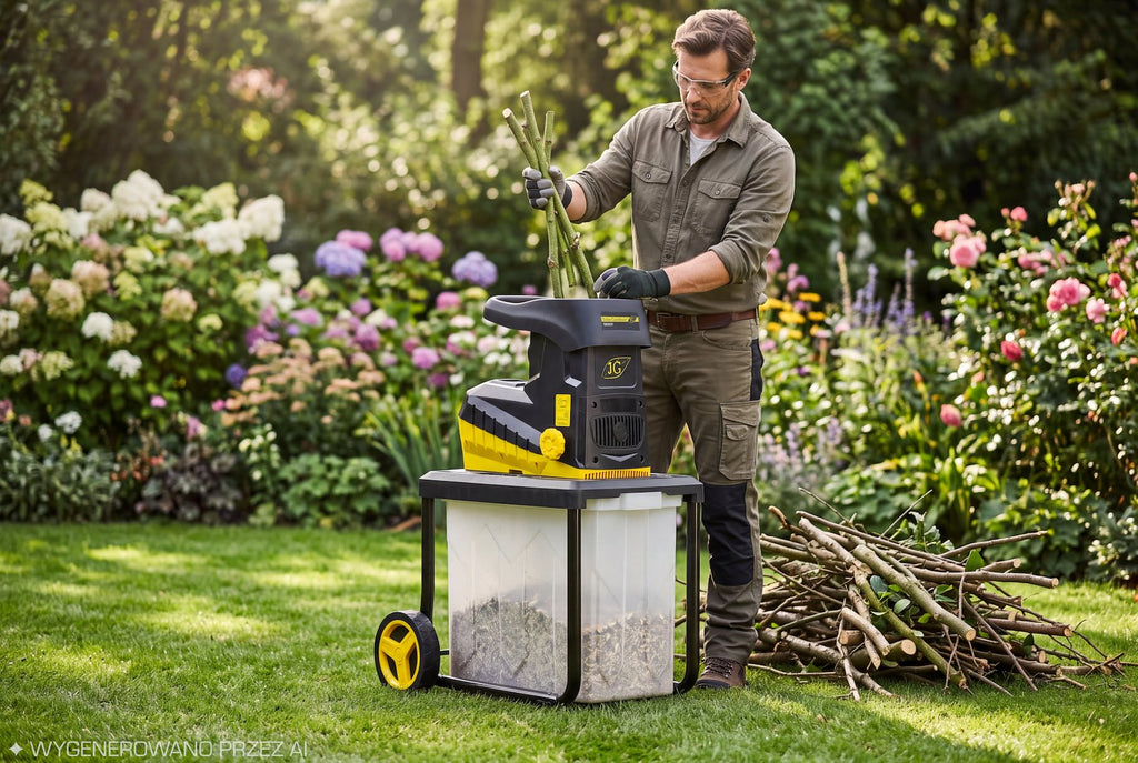 Silent Roller Garden Shredder with Collection Box 45 mm - 60 L