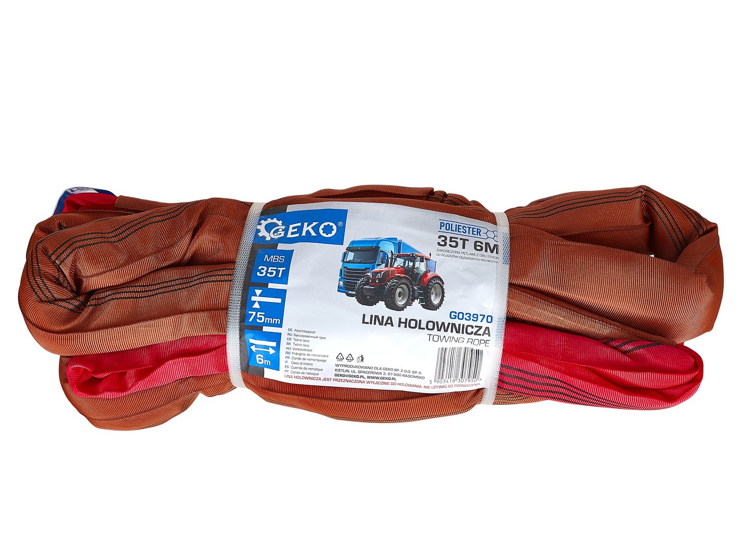 Polyester Tow Rope 35 T, 6 m