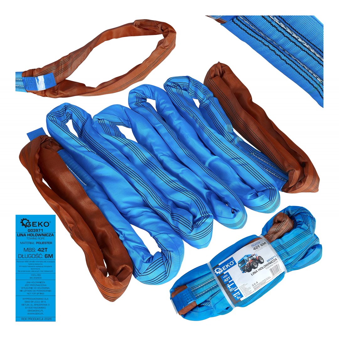 Polyester tow rope, 42T, 6M