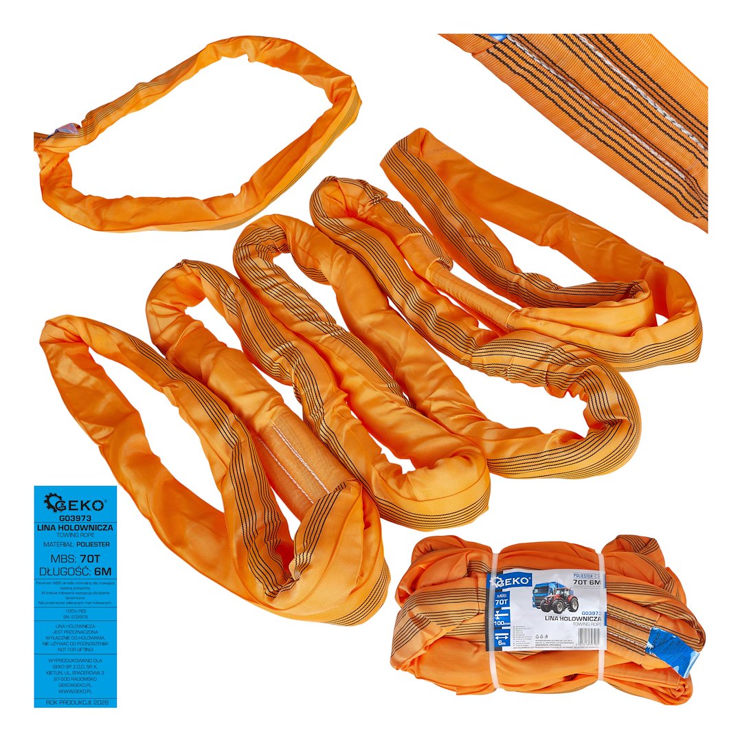 Polyester Tow Rope 70T, 6 m