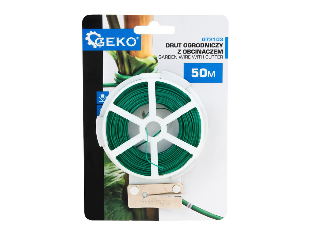 Garden Tie Wire with Integrated Cutter for Plant Tying, 50 m
