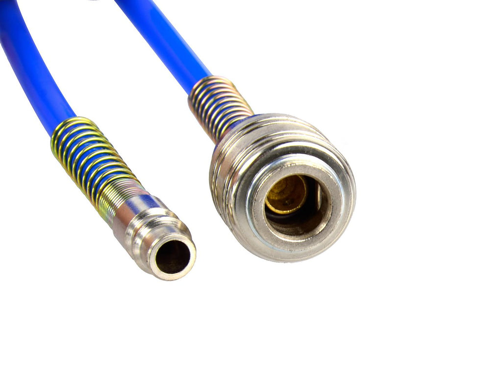 PE air hose 5 x 8 mm, 15 m with European quick connector