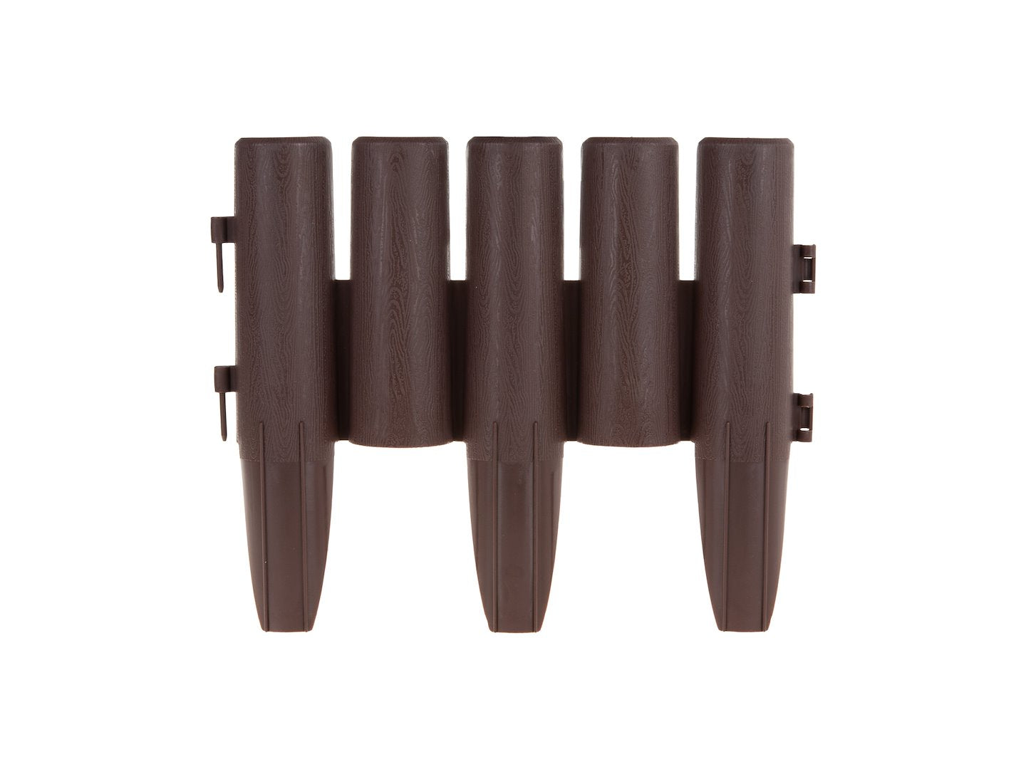 Garden Edging – Lawn Border Palisade, 2.5 m Set – Brown