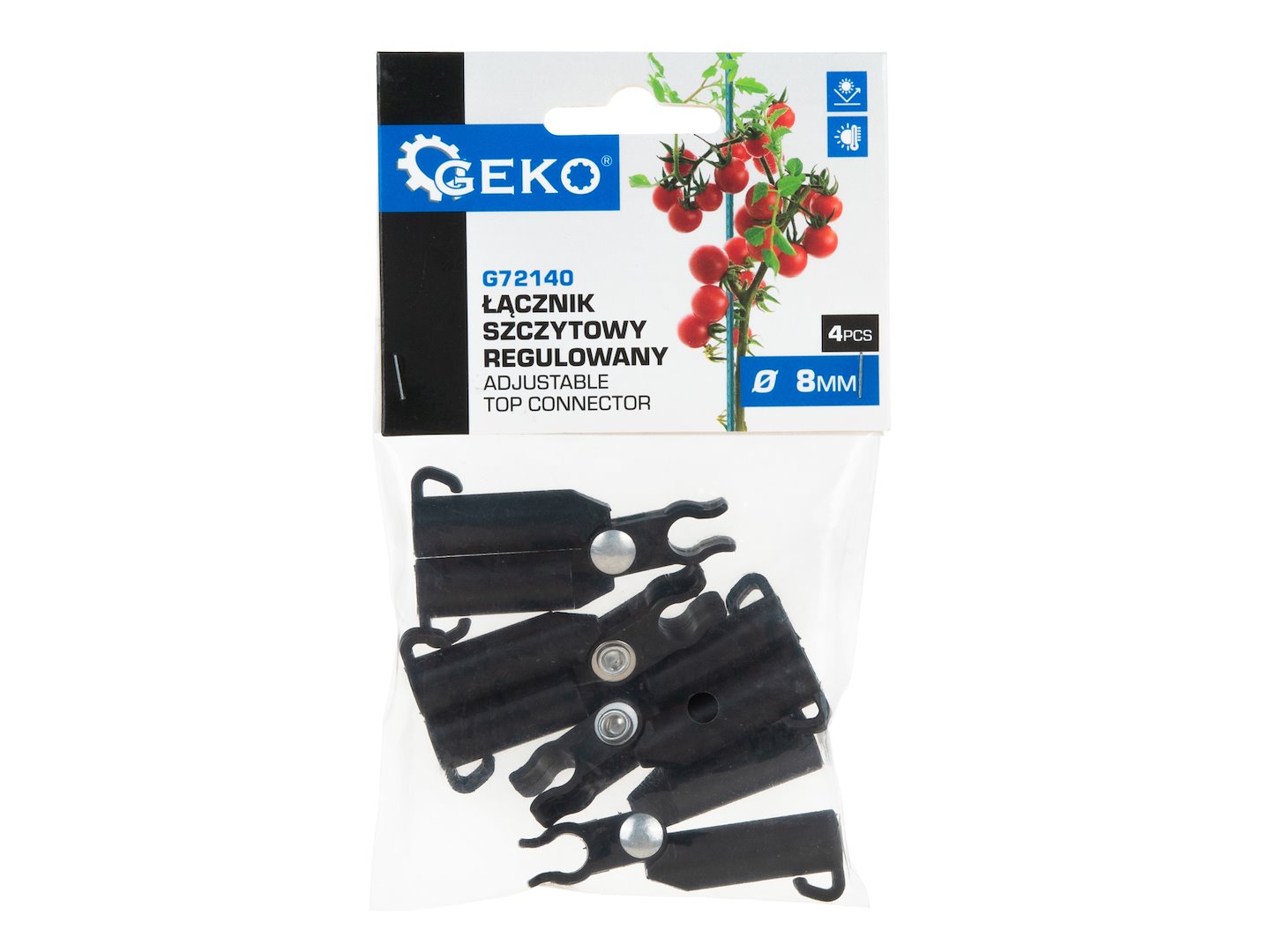 Adjustable Top Connector for 8 mm Garden Stakes – 4 pcs per pack