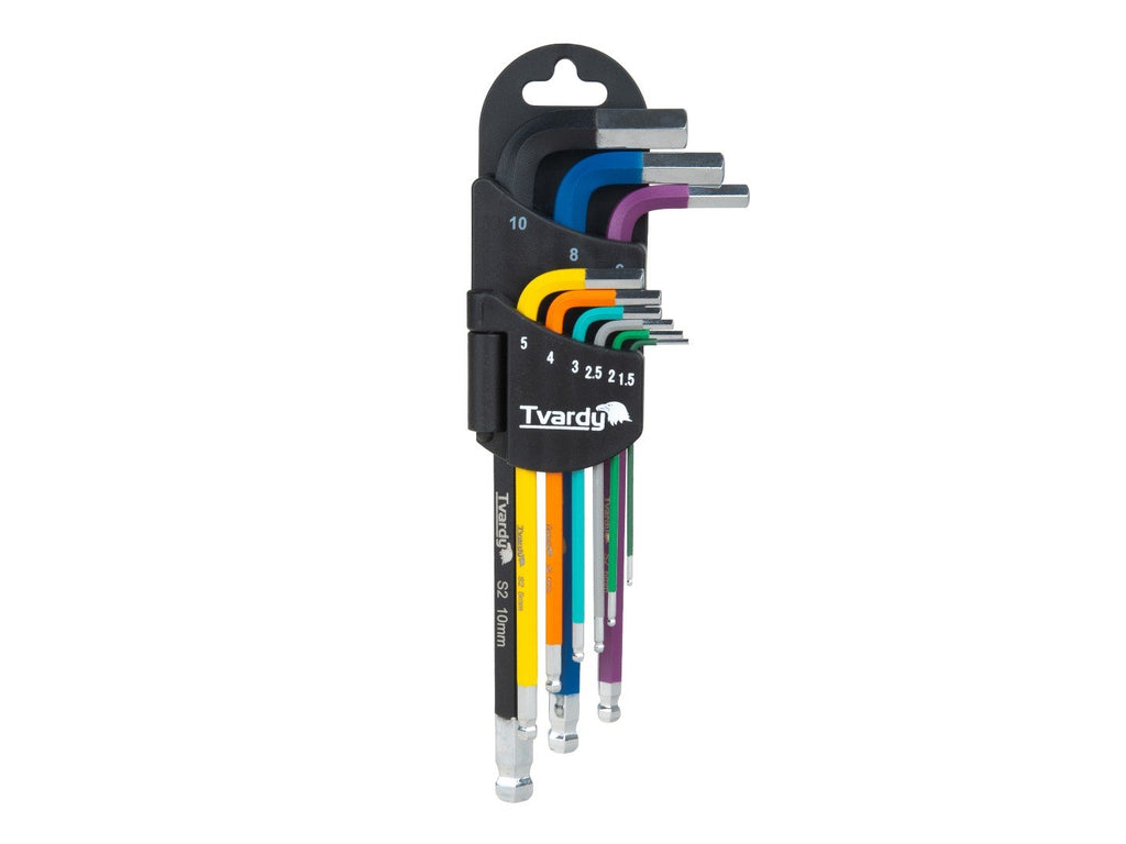 9 pcs Long-Arm Ball-Point Hex Key Set, S2 material