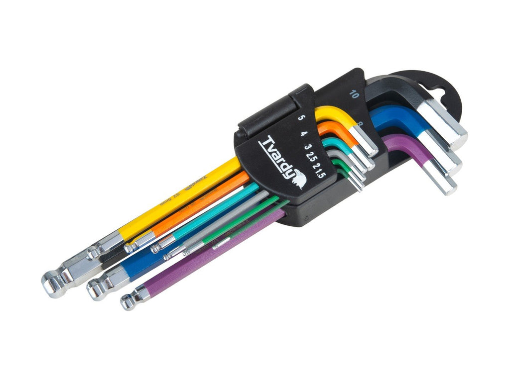9 pcs Long-Arm Ball-Point Hex Key Set, S2 material