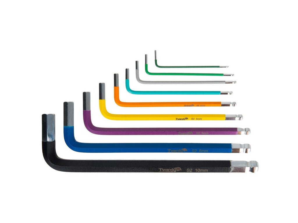 9 pcs Long-Arm Ball-Point Hex Key Set, S2 material