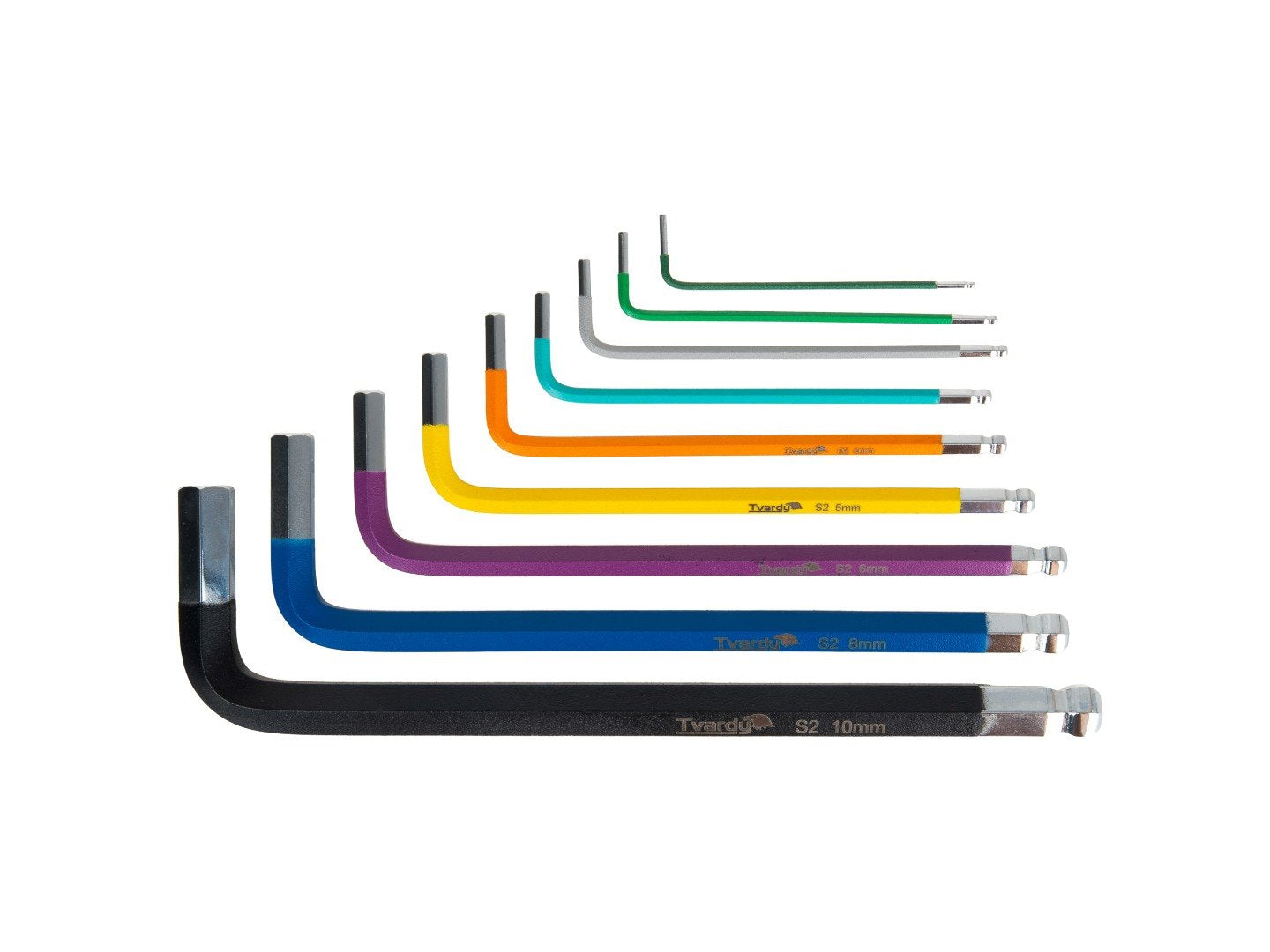 9 pcs Long-Arm Ball-Point Hex Key Set, S2 material