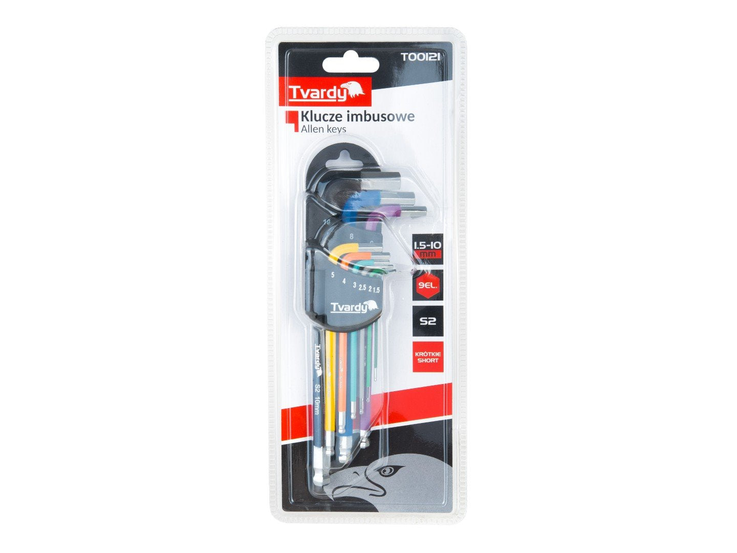 9 pcs Long-Arm Ball-Point Hex Key Set, S2 material