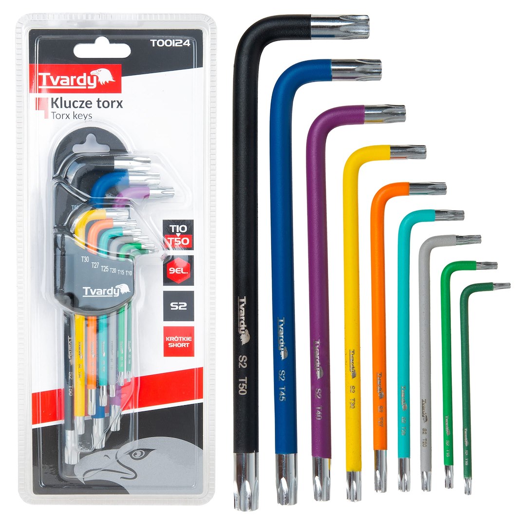 9 pcs Long-Arm Torx Key Set, S2 material
