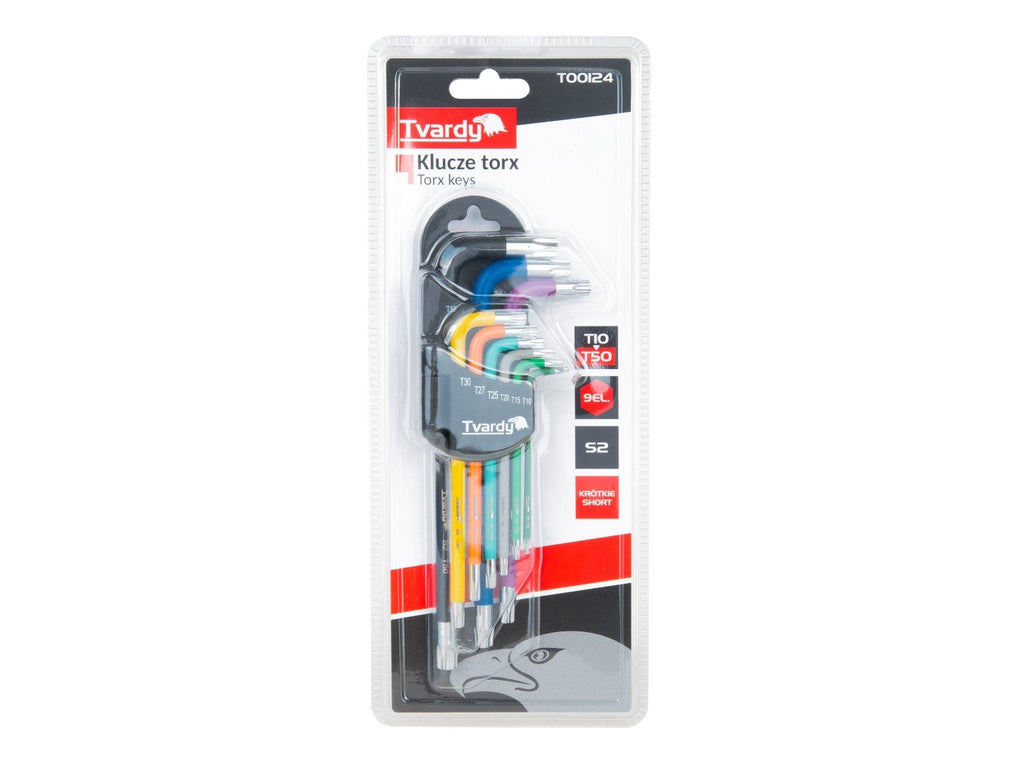 9 pcs Long-Arm Torx Key Set, S2 material