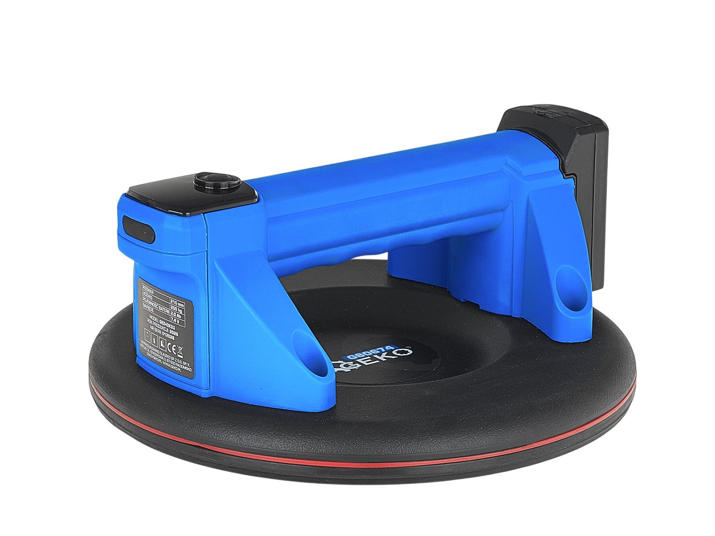 Battery vacuum suction cup 210mm 200kg 2x2.0Ah 7,4V