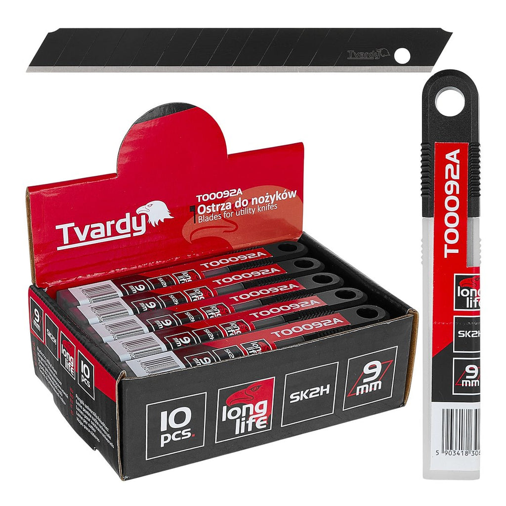 Blades for utility knives 80x9x0.4mm SK2H 10 pcs – display box – Pack of 20
