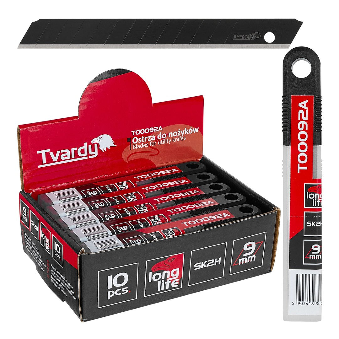 Blades for utility knives 80x9x0.4mm SK2H 10 pcs – display box – Pack of 20