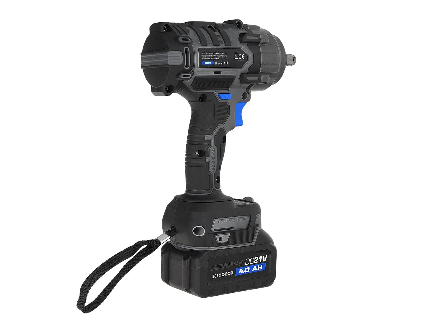 21V 850Nm Cordless Brushless Impact Wrench 2x4.0Ah