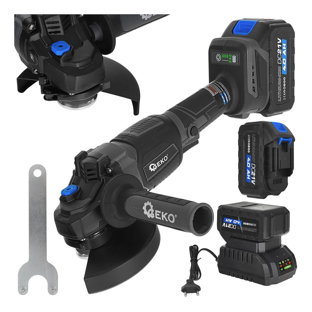 21V 950W Cordless Brushless Angle Grinder 2×4.0Ah