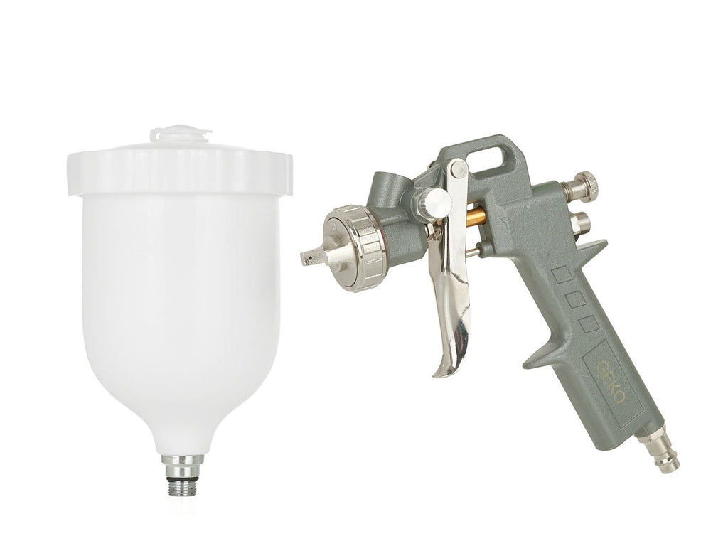 GEKO HVLP Spray Gun, 500 ml Aluminum Cup, 1.5 mm