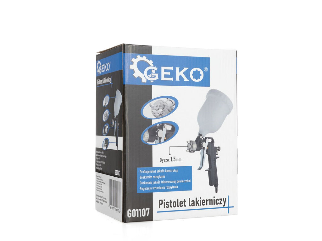 GEKO HVLP Spray Gun, 500 ml Aluminum Cup, 1.5 mm
