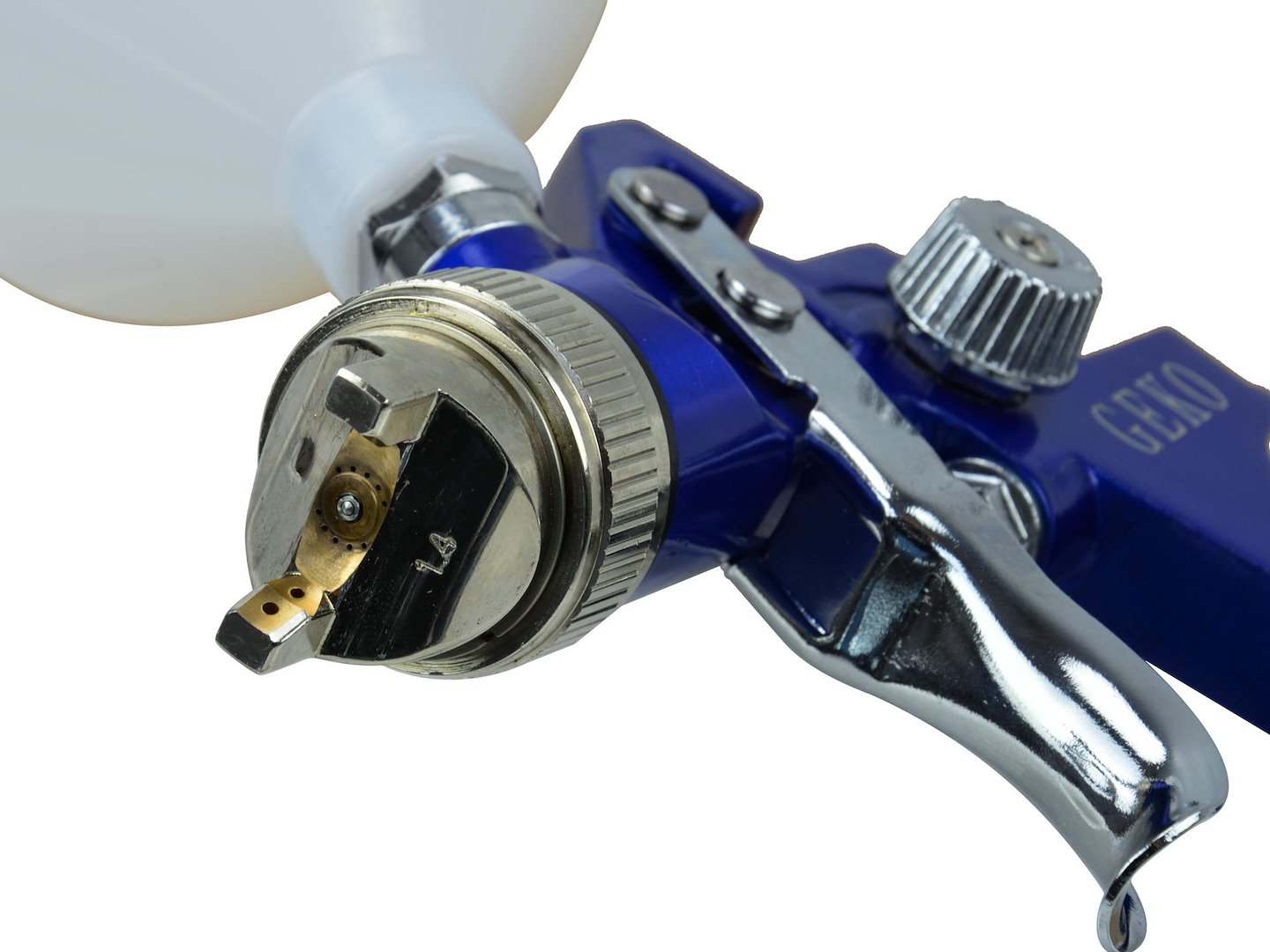 GEKO HVLP Gravity Spray Gun 1.4 mm, 600 ml, with Plastic Tank