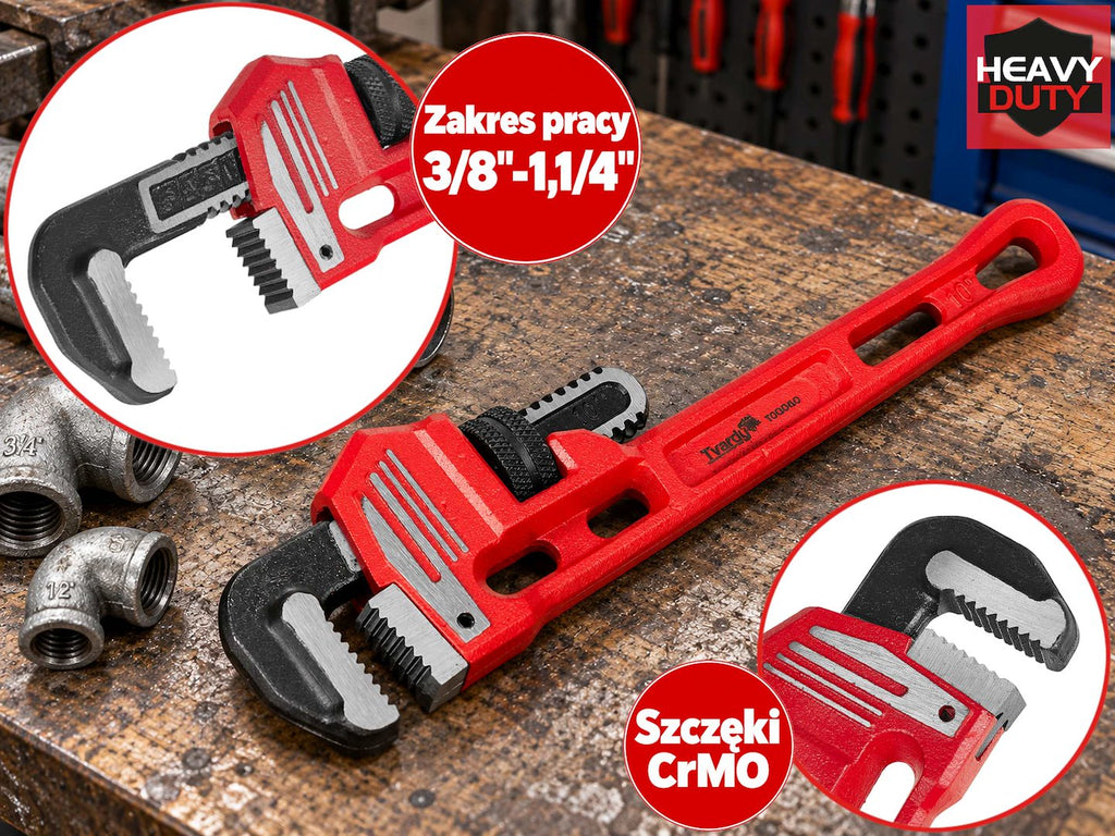Stillson-type Pipe Wrench 10" / 250 mm HEAVY DUTY