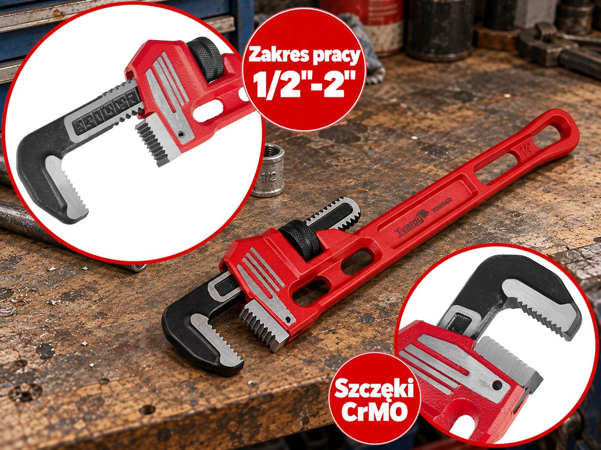 Stillson-type Pipe Wrench 14" / 350 mm HEAVY DUTY