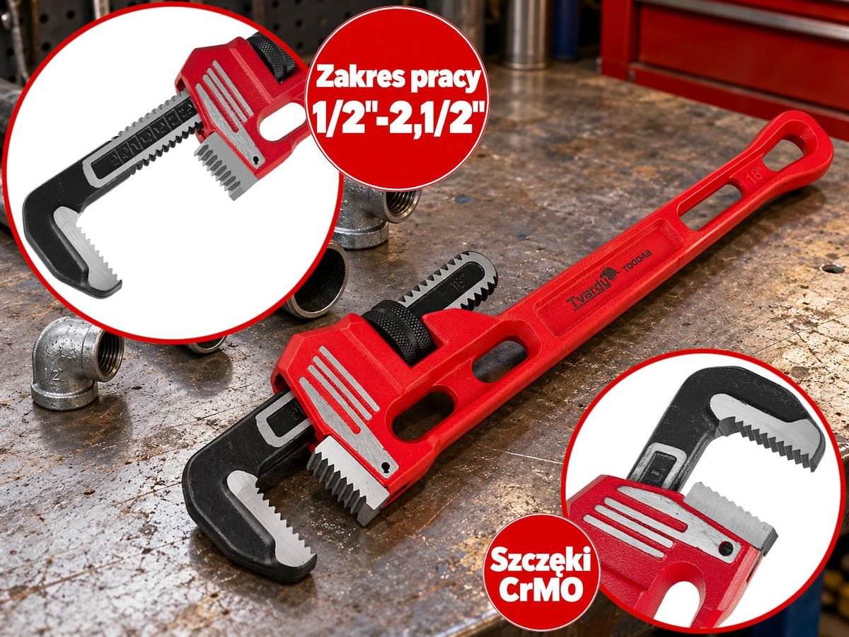 Stillson-type Pipe Wrench 18" / 450 mm HEAVY DUTY