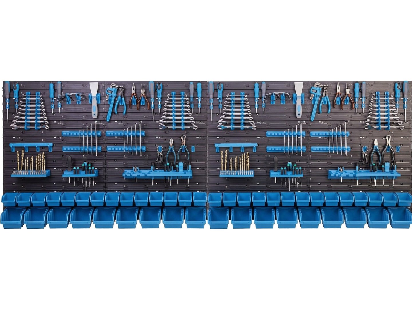 Workshop Tool Board – 8-panel set 2304 × 780 mm + 132 accessories