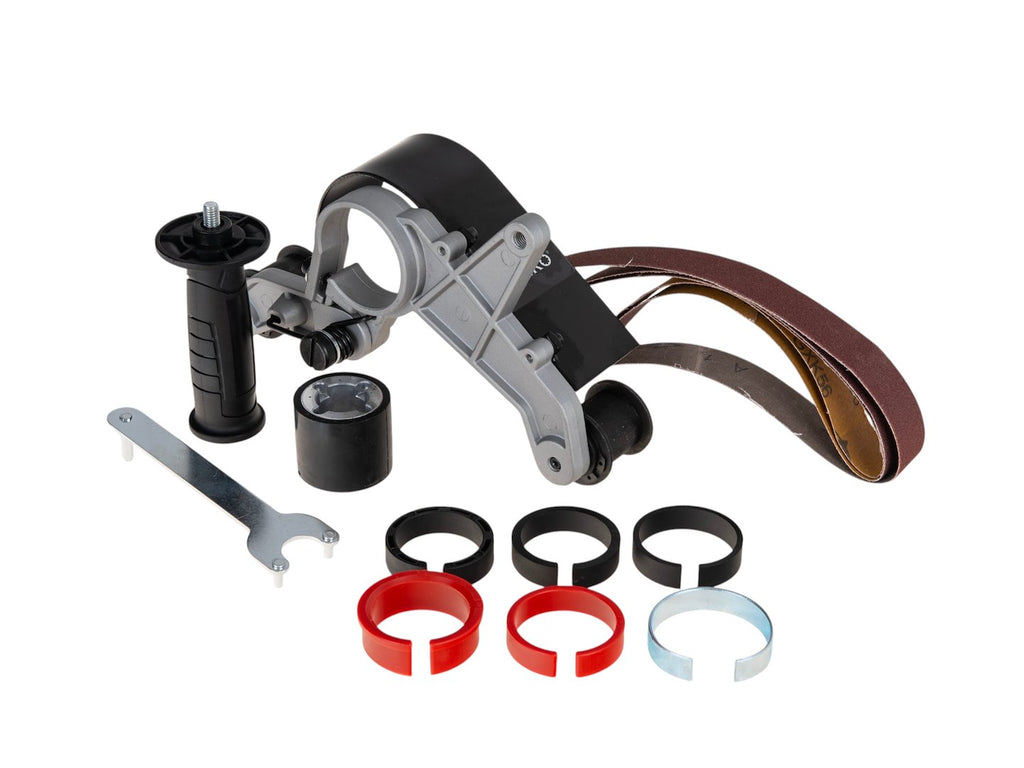 Belt sander attachment for pipe sanding and polishing