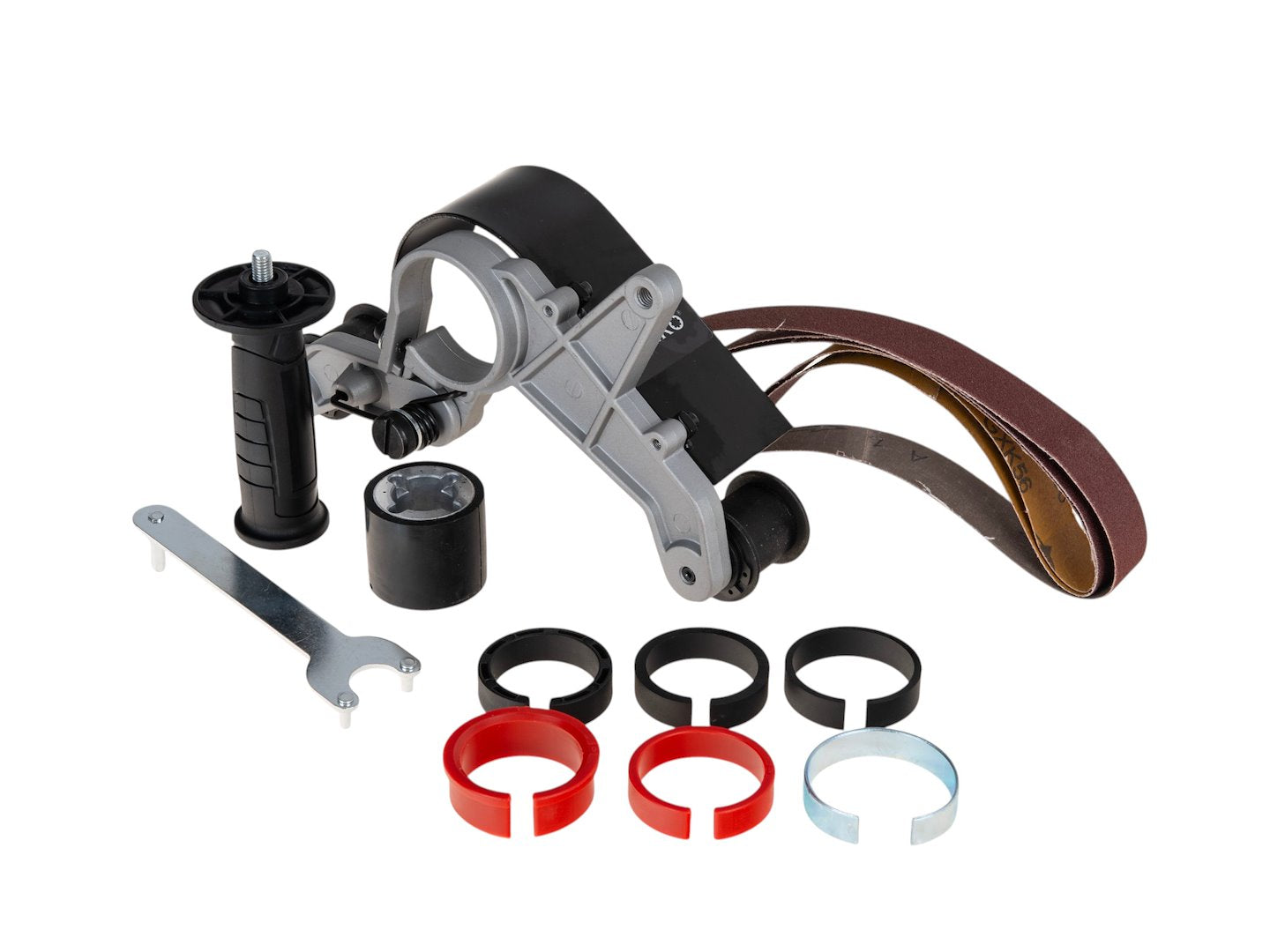 Belt sander attachment for pipe sanding and polishing