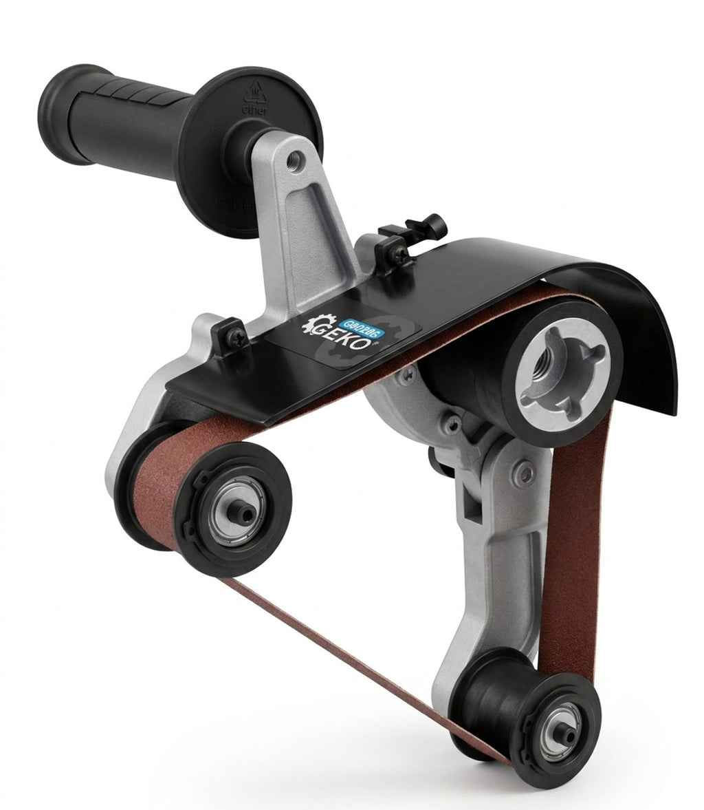 Belt sander attachment for pipe sanding and polishing