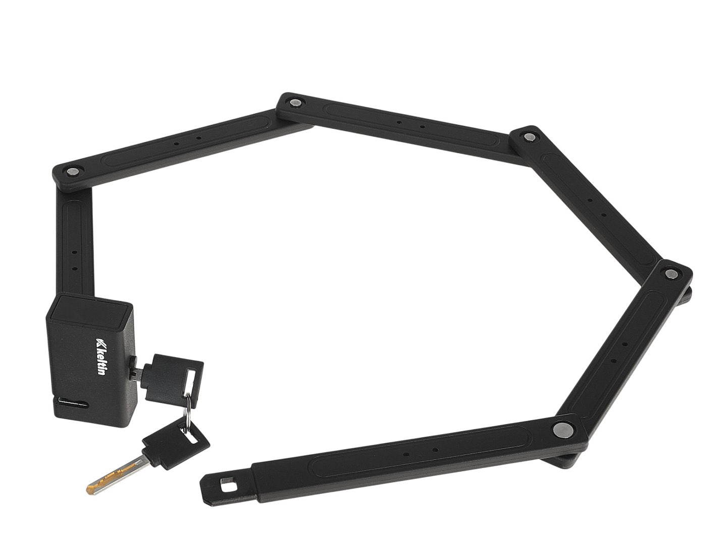 Bicycle folding lock with keys, 1000 mm