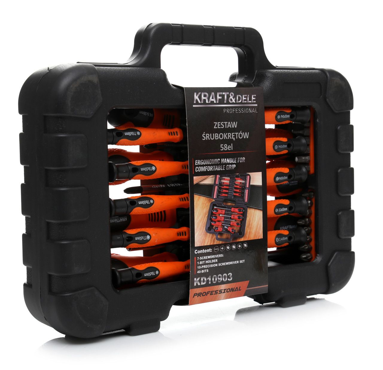 58pc screwdriver and bit set KD10903