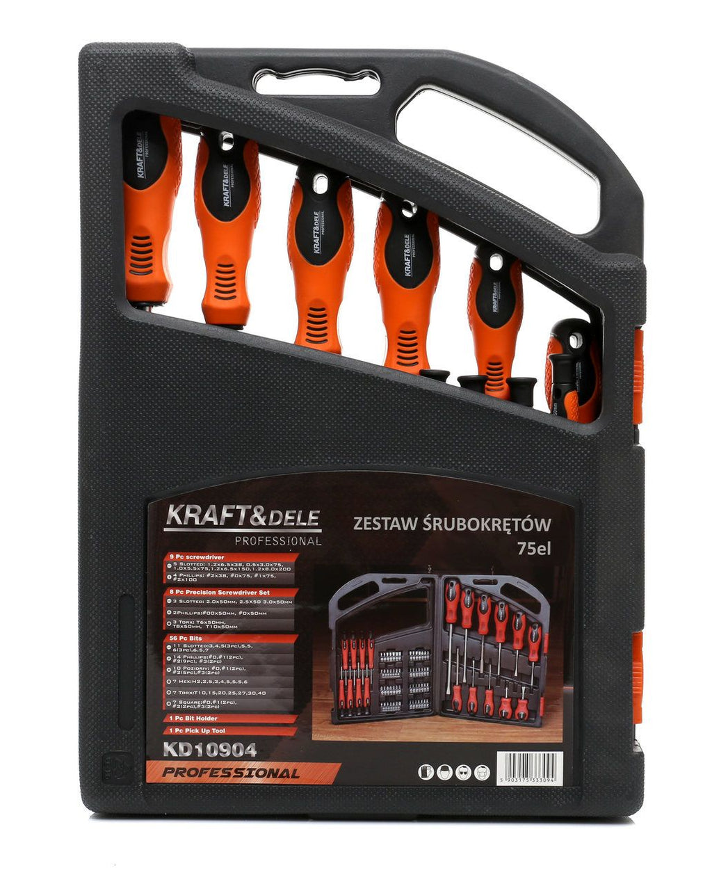 75 tk kruvikeeraja ja otsikute komplekt KD10904