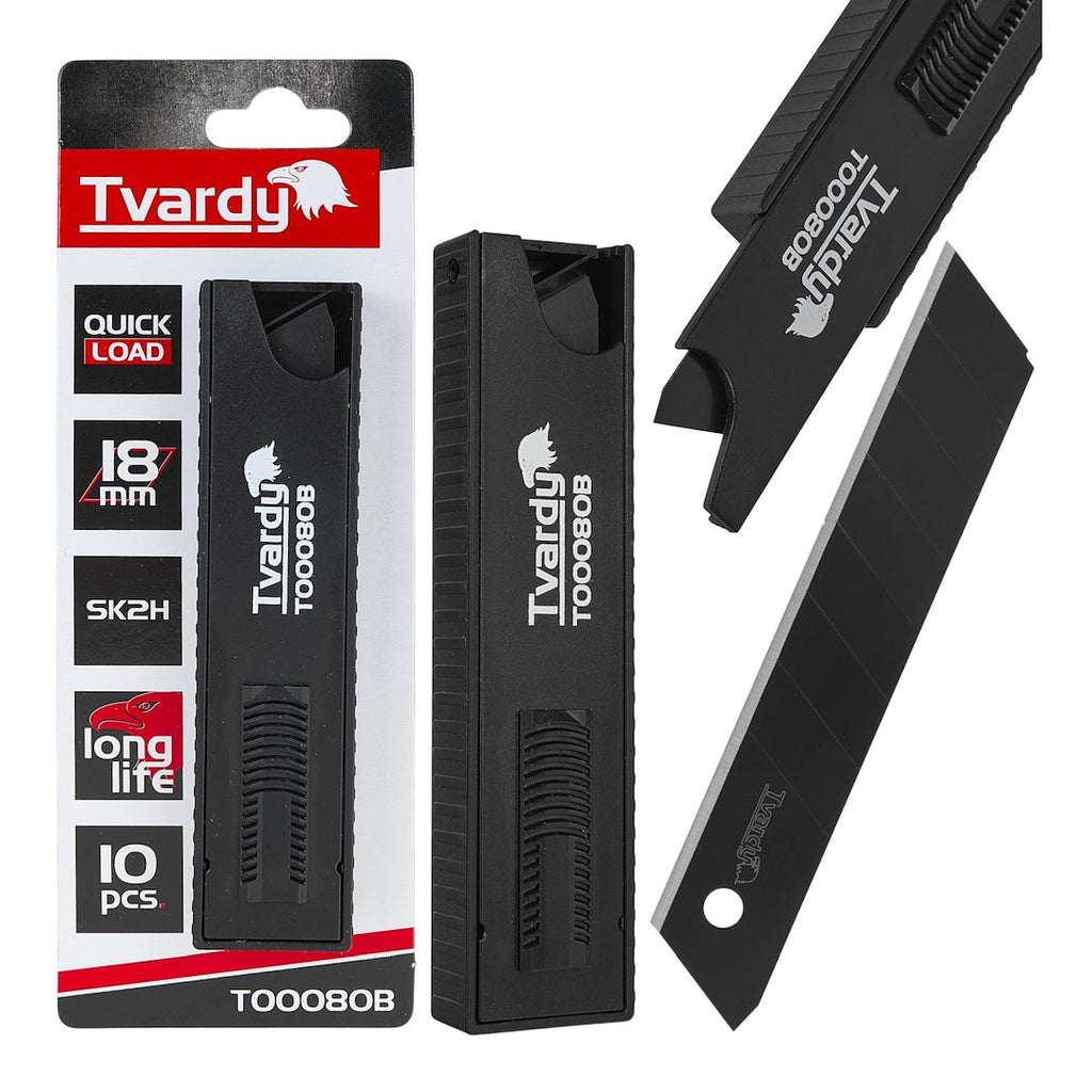 Blades for utility knives 100x18x0.5mm SK2H 10 pcs in quick-load dispenser