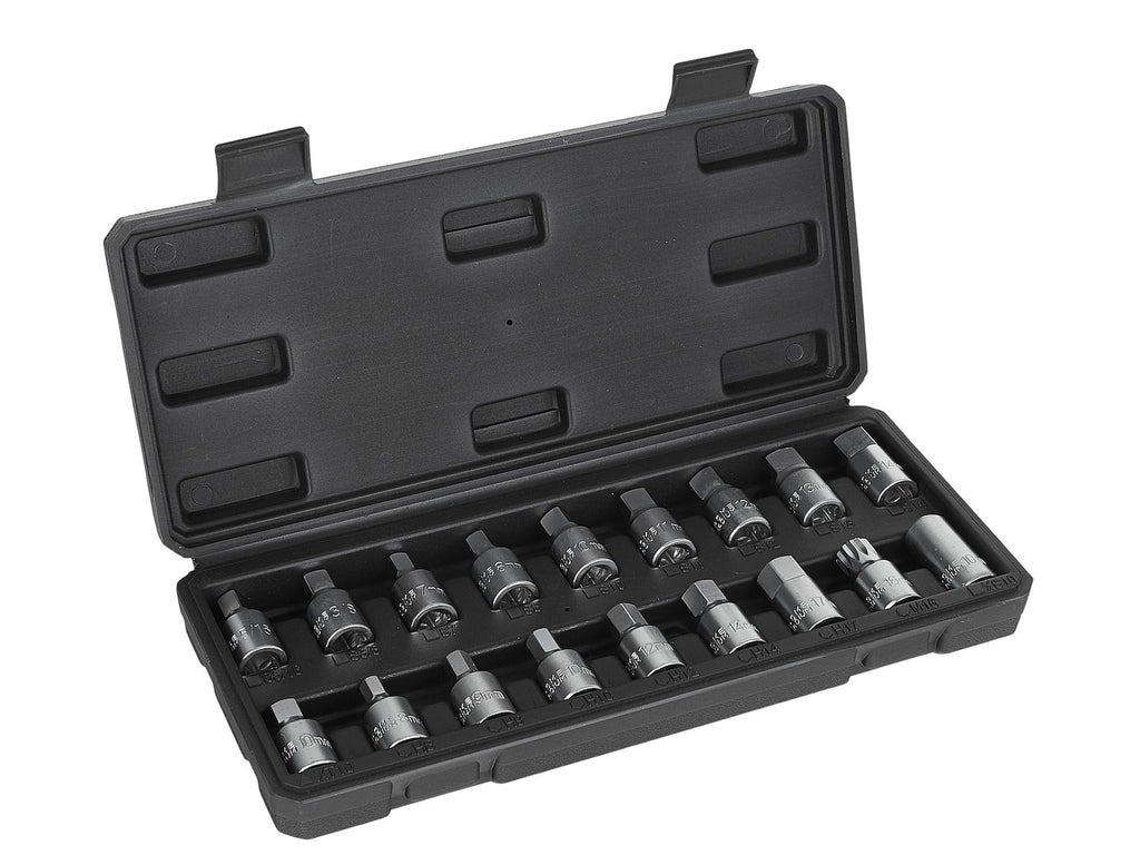 18 pcs 3/8" drive oil drain socket set
