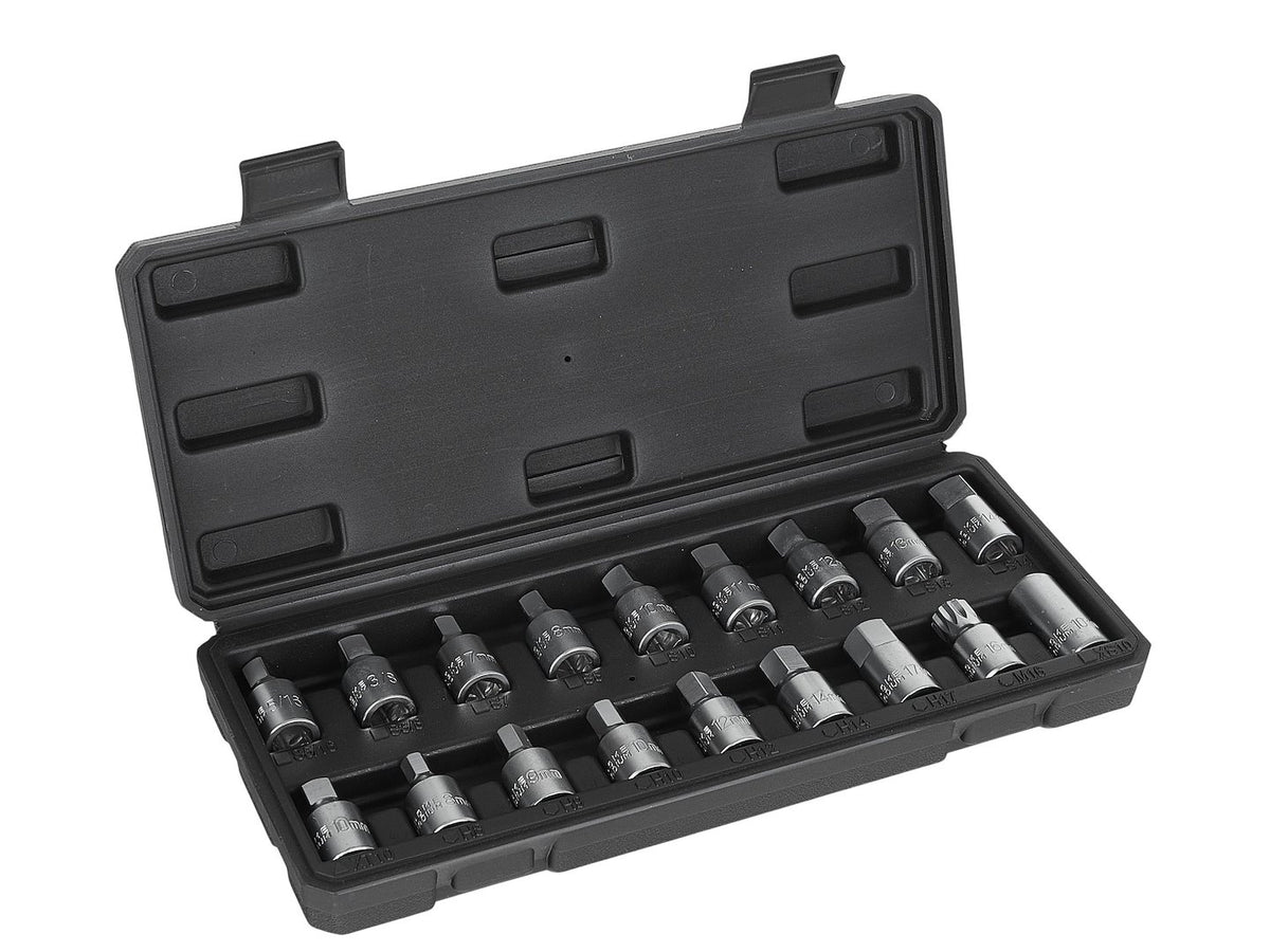 18 pcs 3/8" drive oil drain socket set