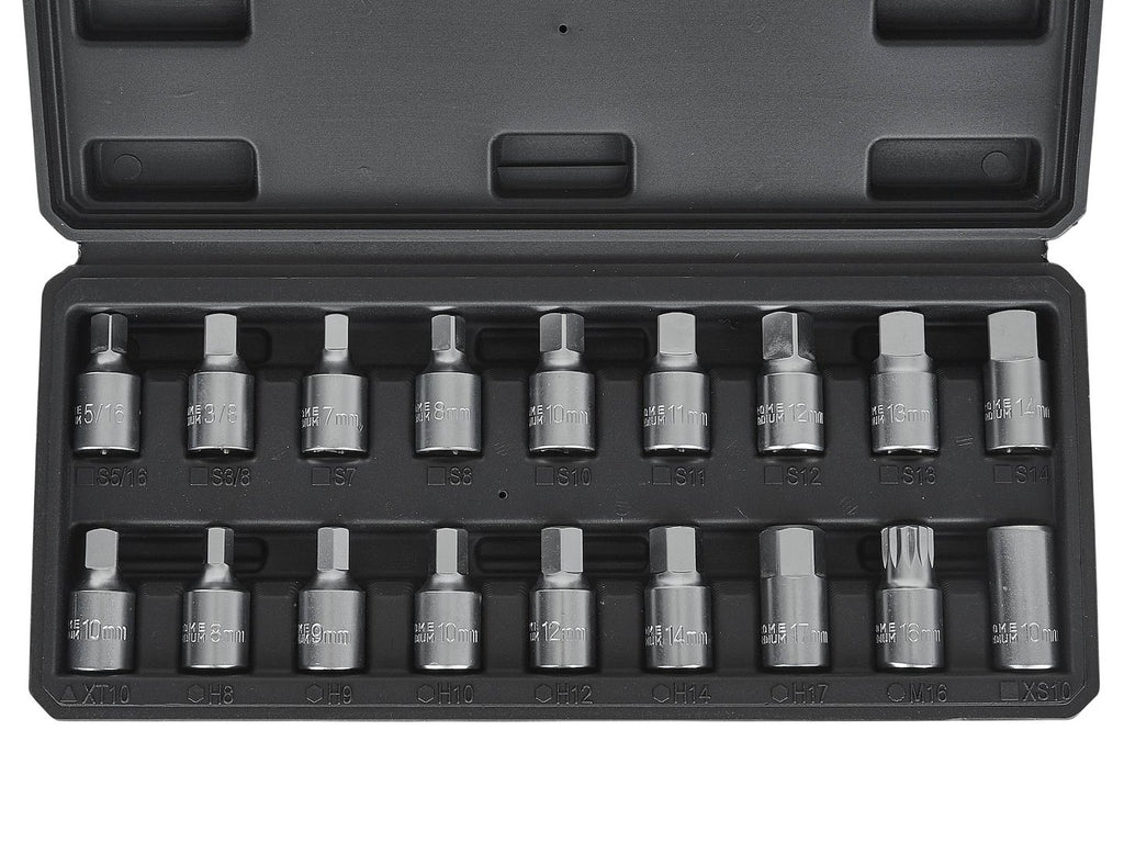 18 pcs 3/8" drive oil drain socket set