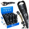 Tactical flashlight LED XHP50 15W 1800mAh 1500lm IPX3 – display box – Pack of 12